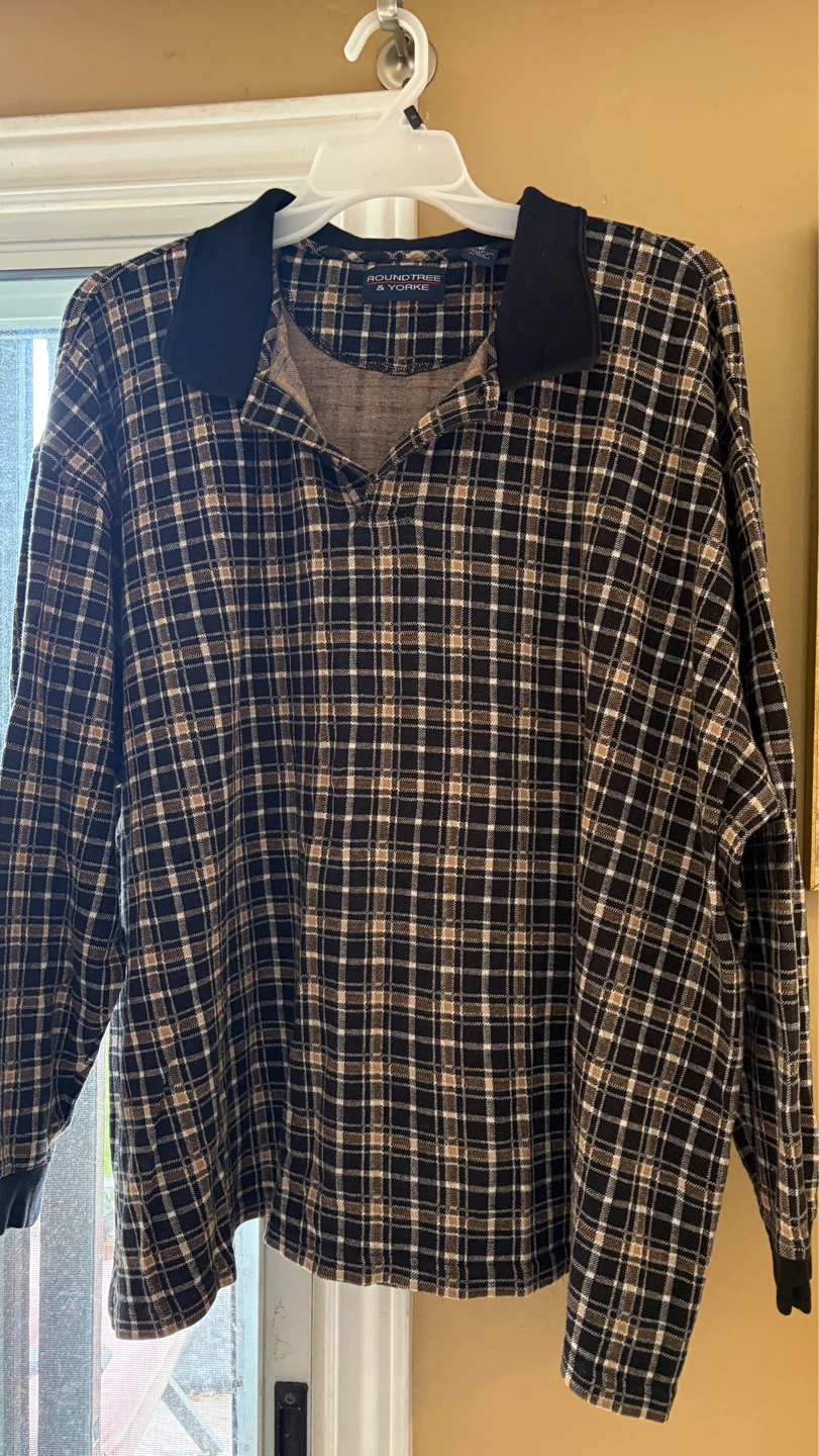 Roundtree & Yorke Men's Plaid Long Sleeve Shirt - photo 3