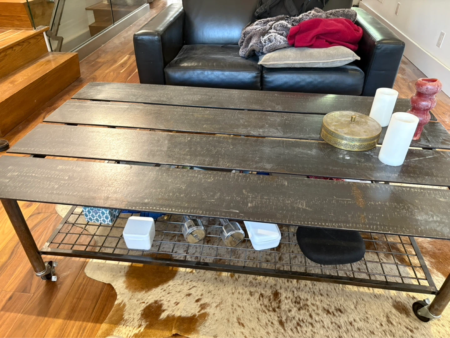 Steel slatted table design super sturdy - photo 3