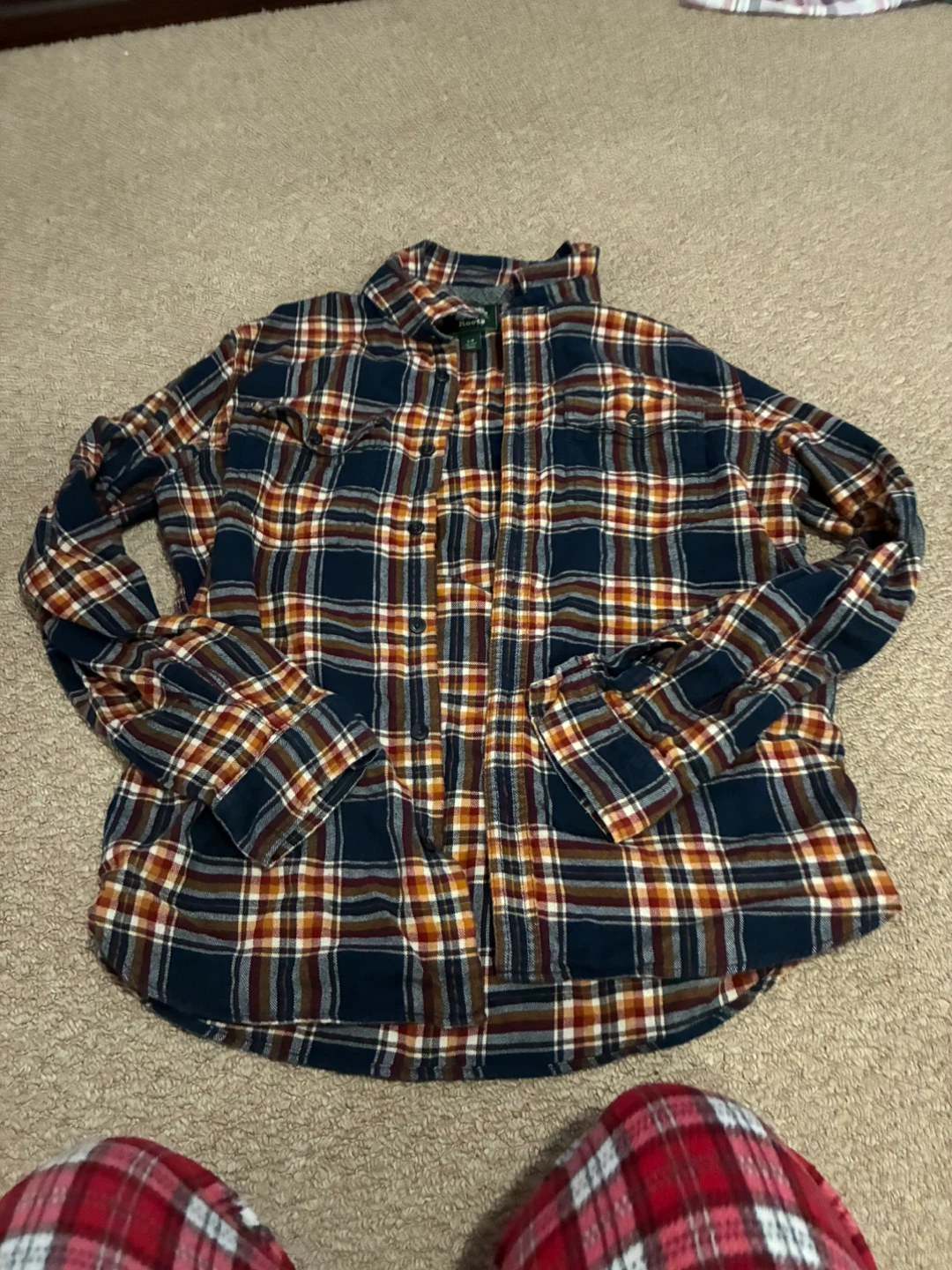 Roots Canada Plaid Flannel Shirt