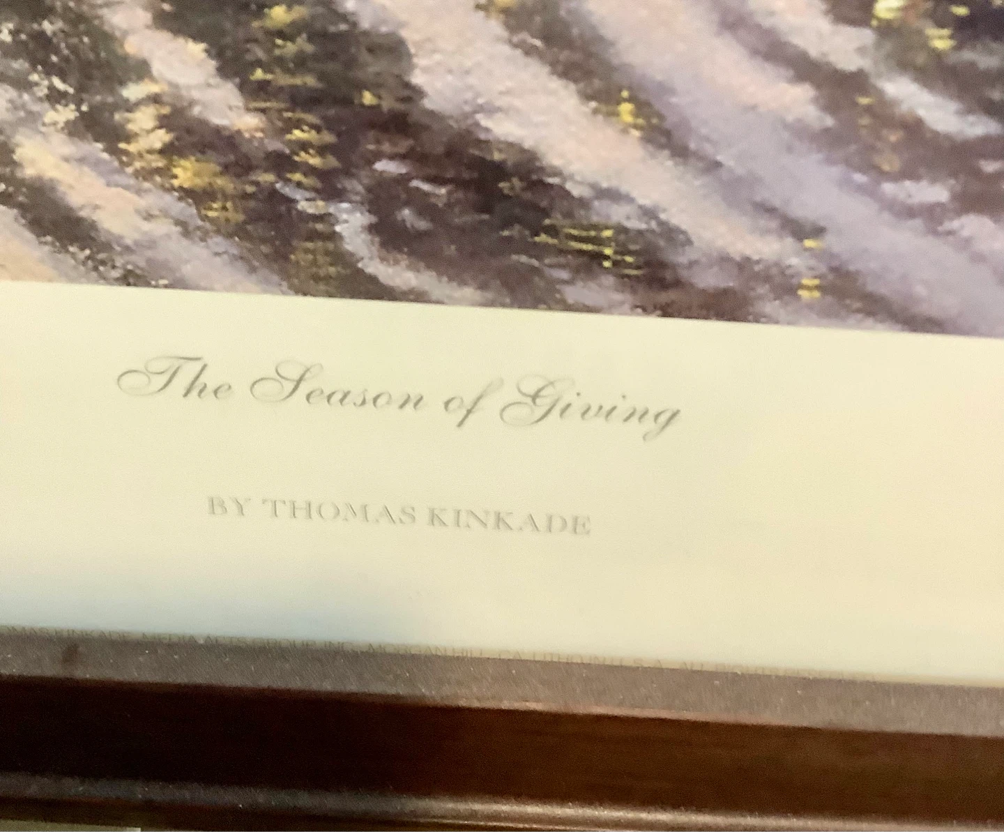 Thomas Kinkade "The Season of Giving" Art Print - photo 3