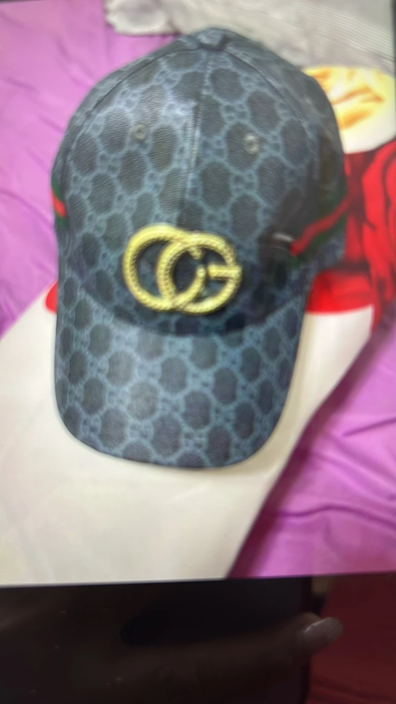Blue GG Supreme Canvas Baseball Cap