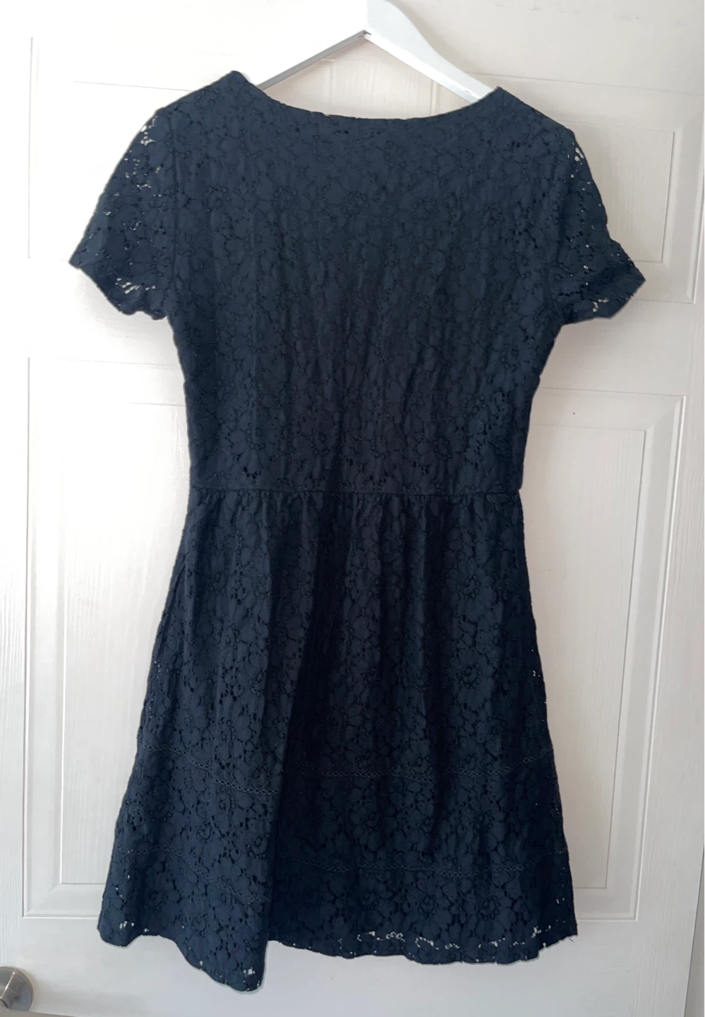 Vila Classic Black Lace Short-Sleeve Mini Dress size S - photo 4