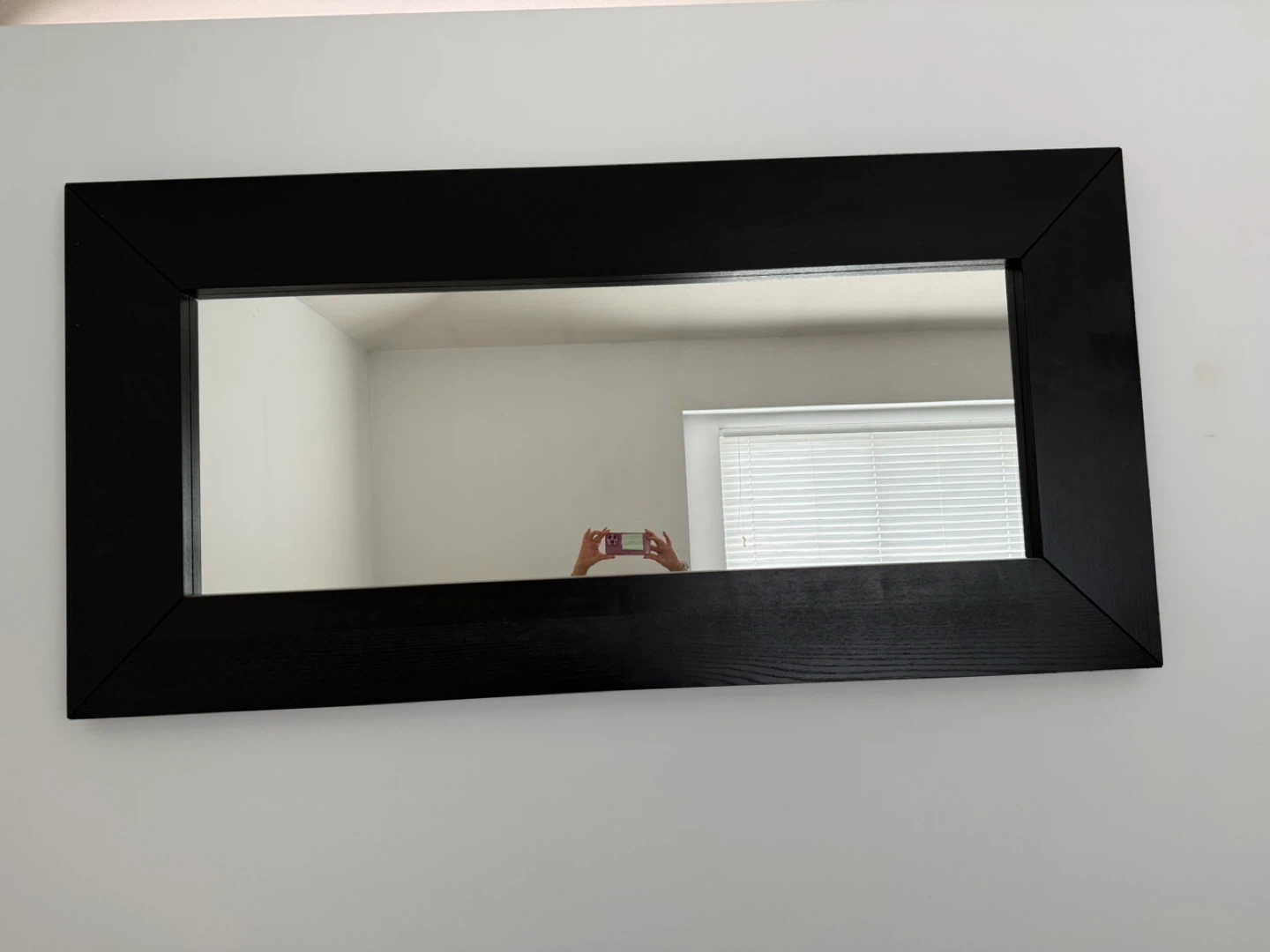 Black Framed Rectangular Mirror - photo 2