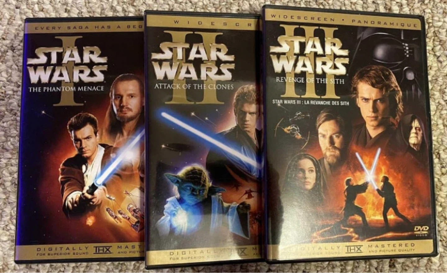 Star Wars Prequel Trilogy DVDs