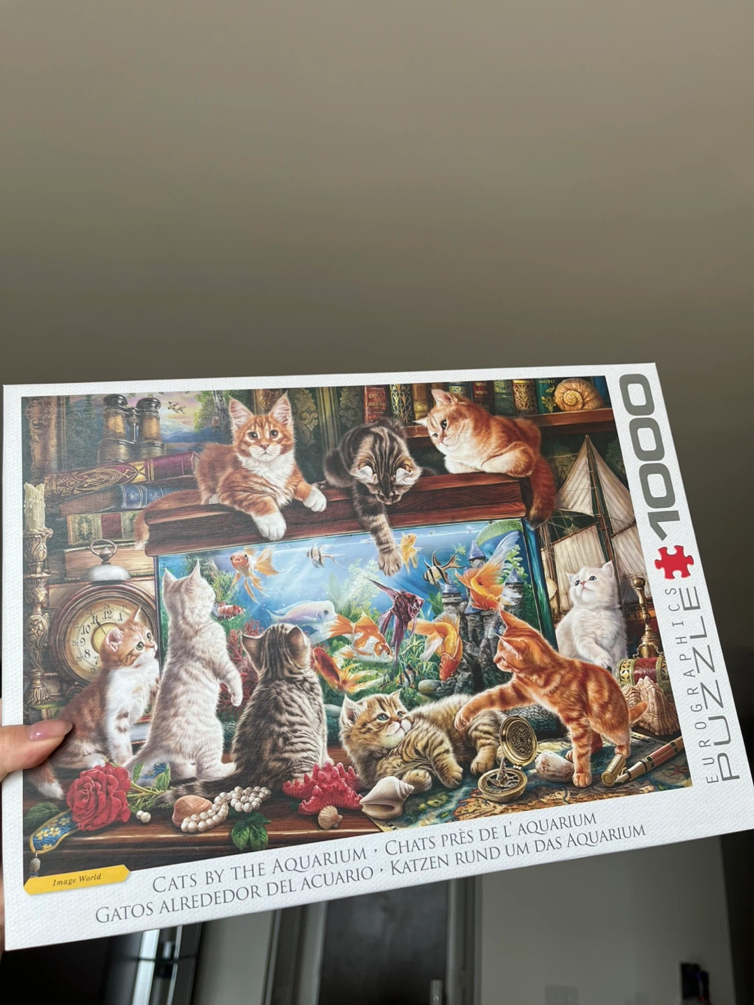 Eurographics Cats by the Aquarium 1000 Piece Puzzle