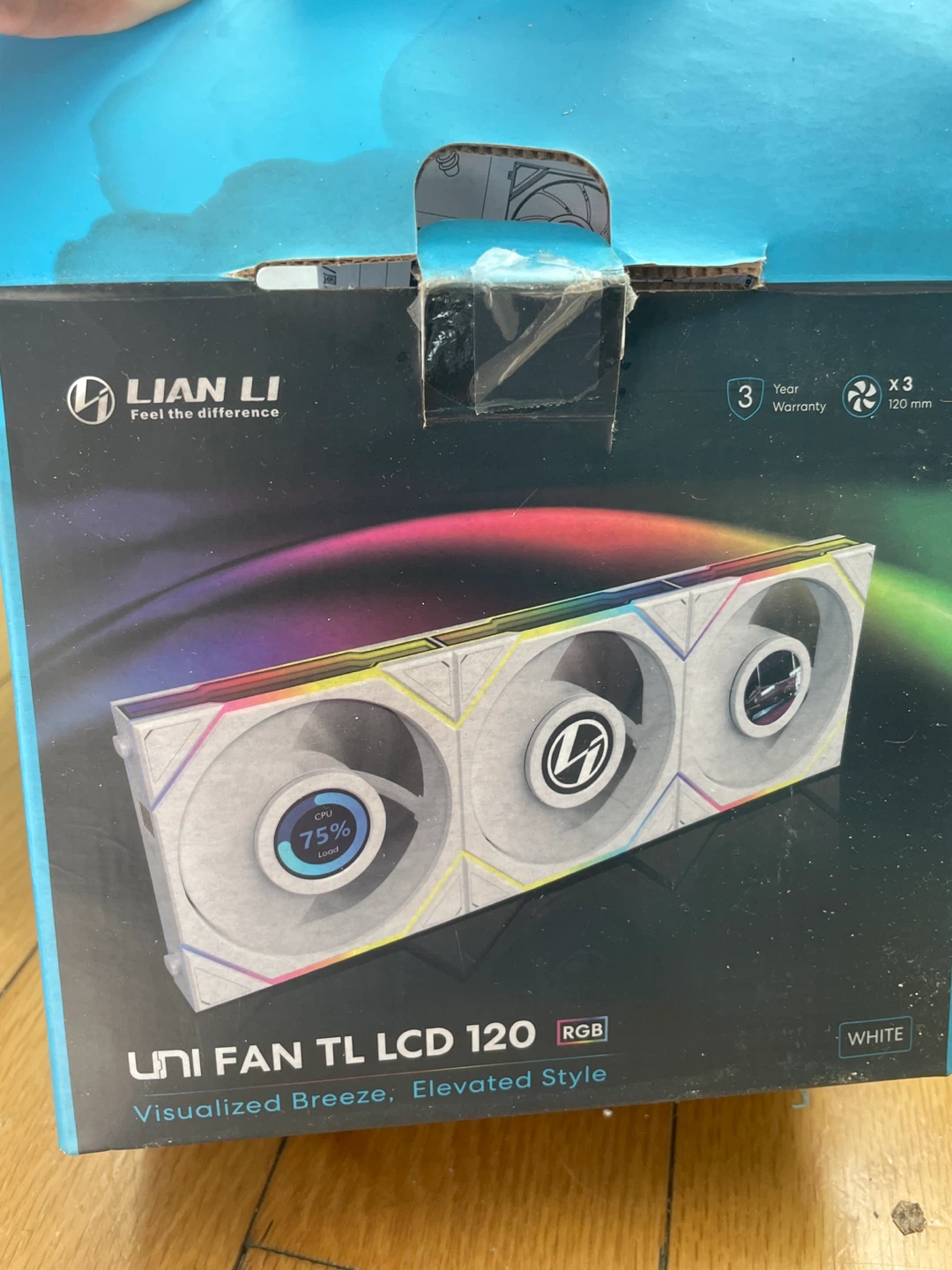 3 Lian Li Uni Fans TL LCD 120 RGB White