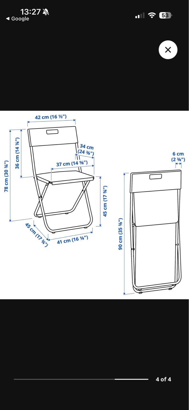 GUNDË Folding Table and 2 Chairs Set - photo 4
