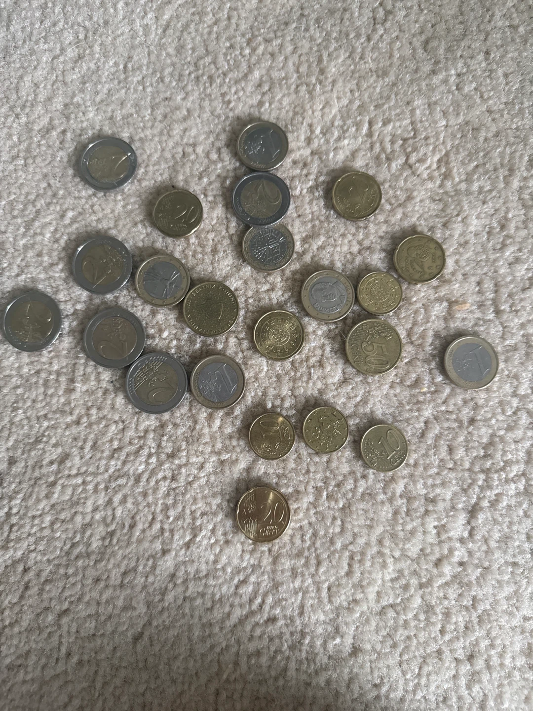 Assorted Euro Coins