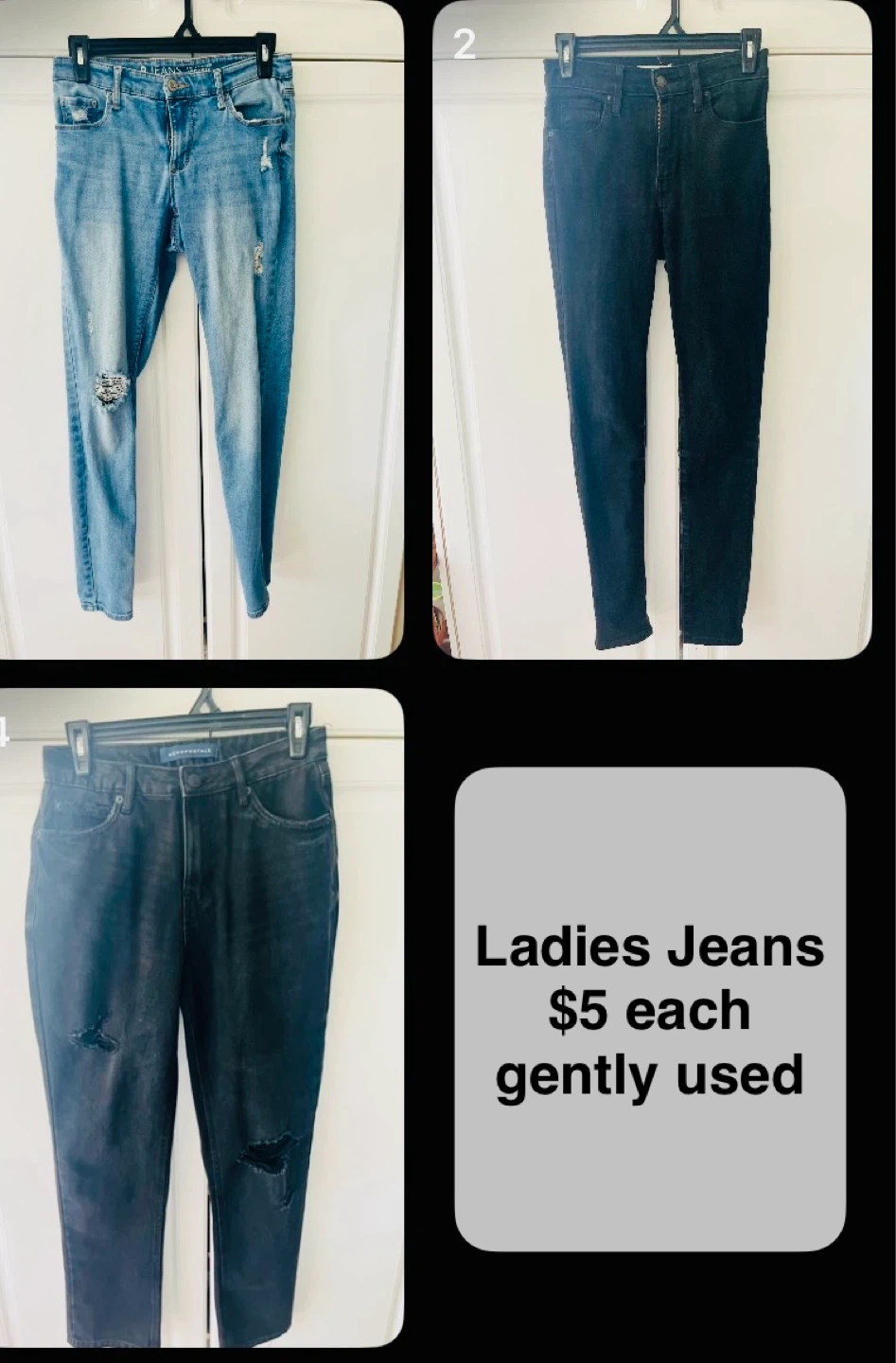 Ladies Jeans Pants for $5 each