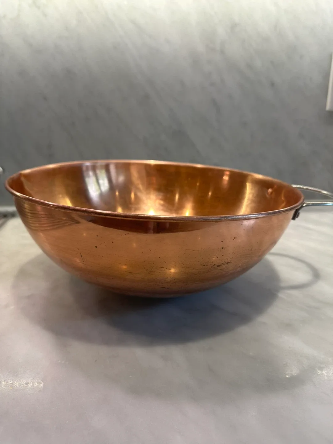 Copper Bowl with Handle