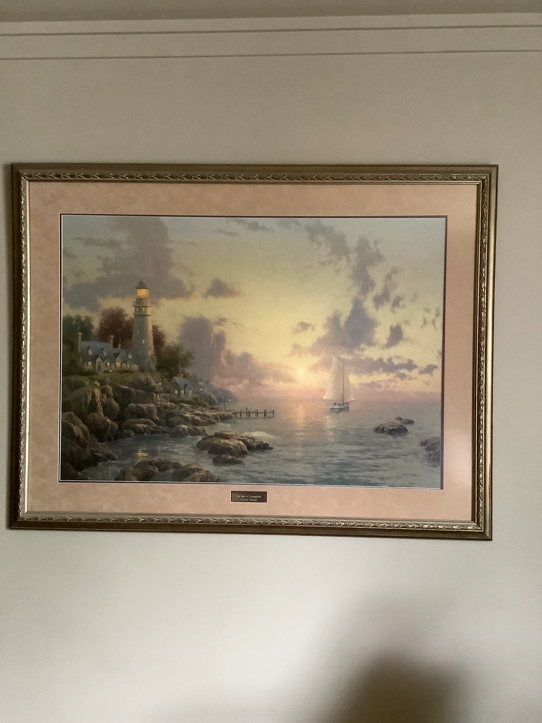 Thomas Kinkade "The Sea of Tranquility" Framed Art Print