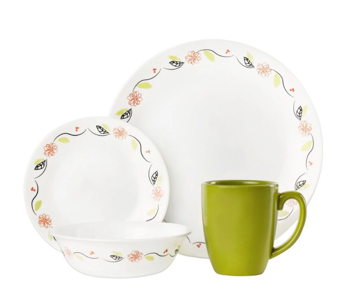 Corelle 16pc Tangerine Garden Dinnerware Set - photo 2