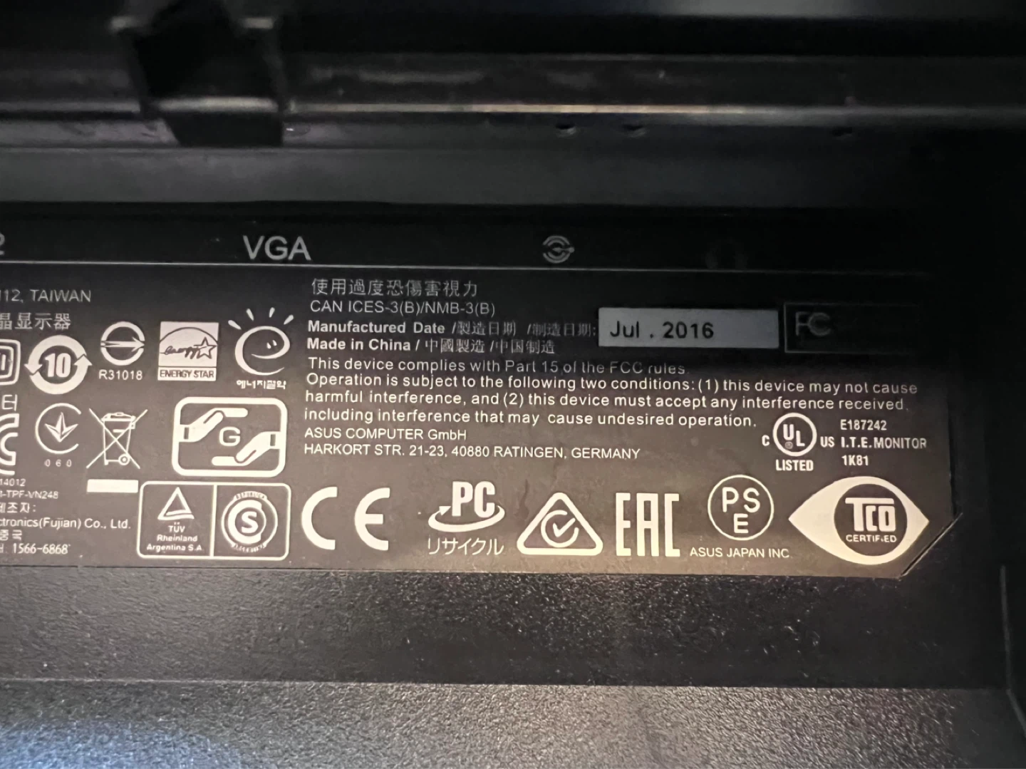 ASUS VN248 23.6" LED Monitor - photo 4
