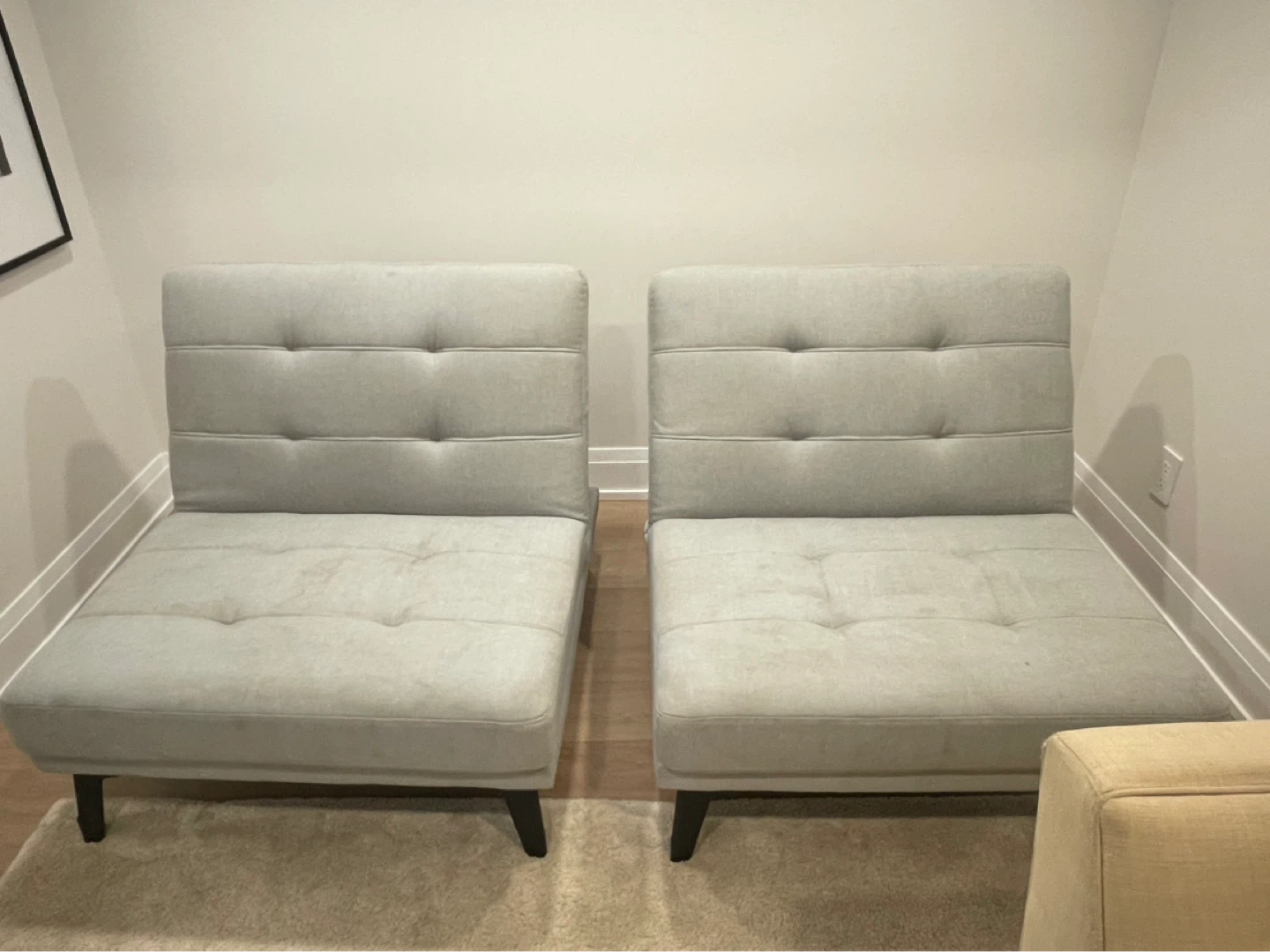 Grey Loveseat Euro sofa - photo 3