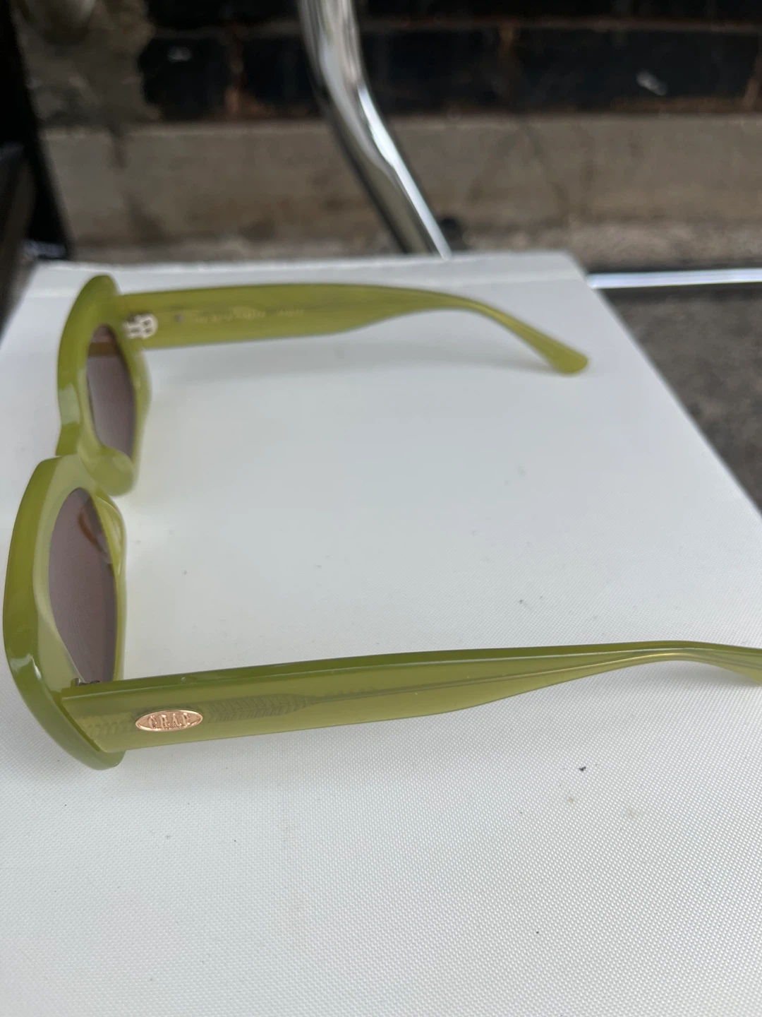 Crap Eyewear Olive Green Chunky Sunglasses - photo 2