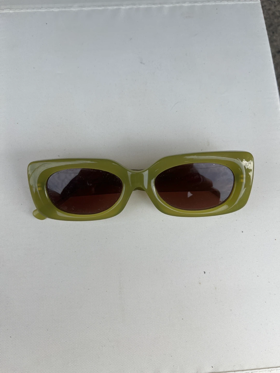 Crap Eyewear Olive Green Chunky Sunglasses