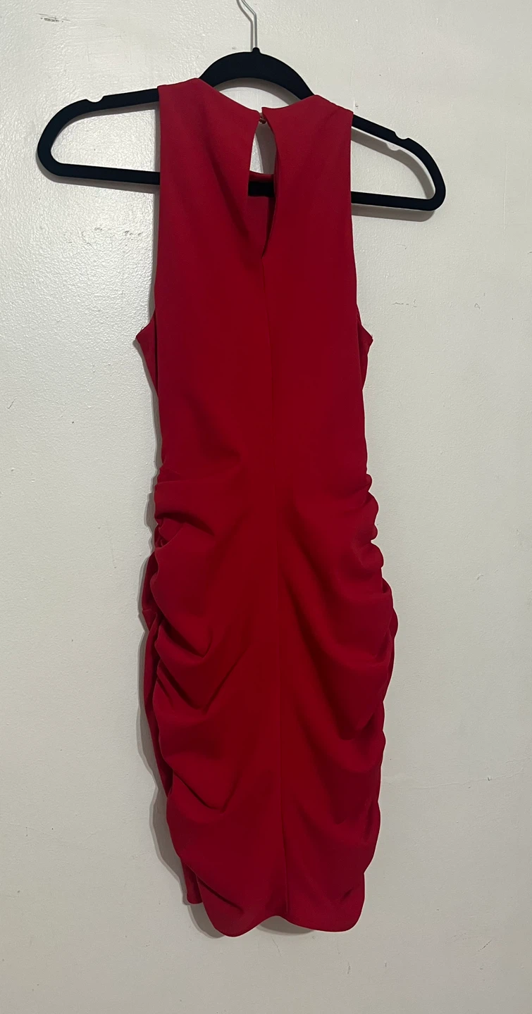 ASOS Women's Red Ruched Knot Detail Dress - US 4 - photo 2