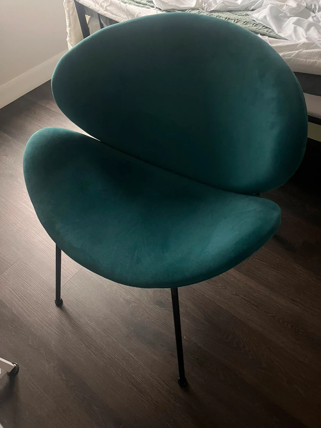 Teal Velvet Accent Chair - photo 2