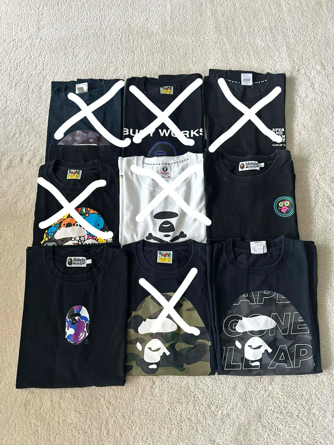 BAPE T-Shirts bundle authentic