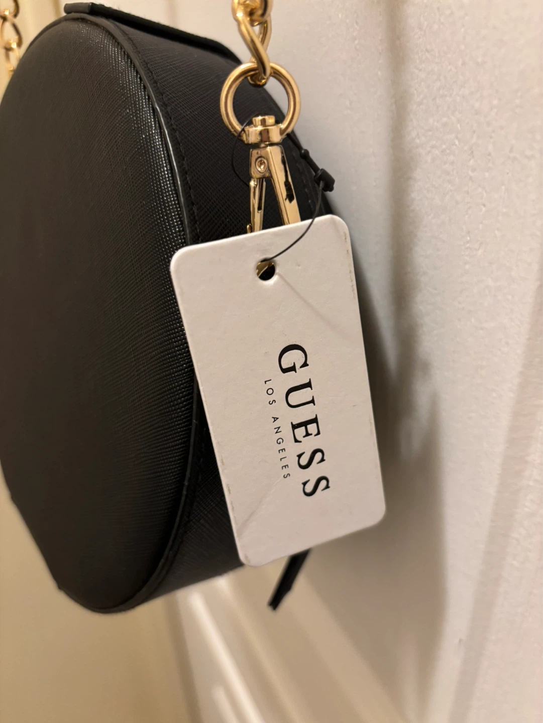 Guess Black Round Crossbody Bag