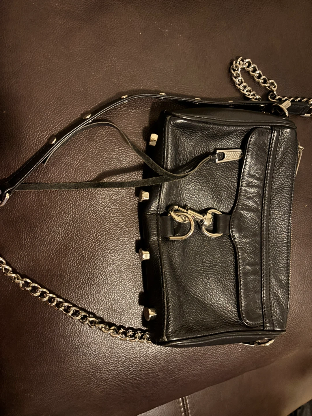 Rebecca Minkoff Black Leather Crossbody Purse