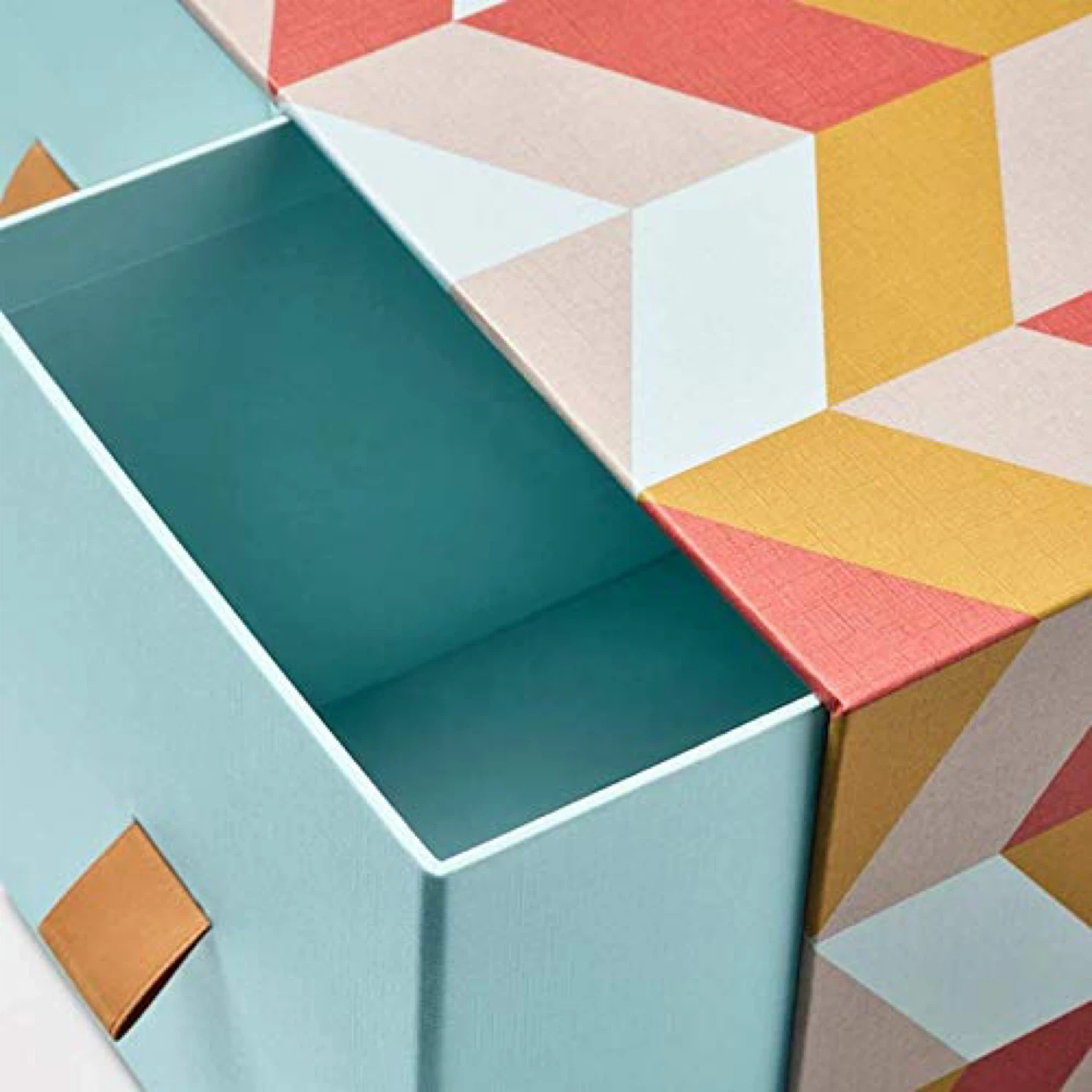 Two-Drawer Storage Box with Geometric Pattern - photo 3
