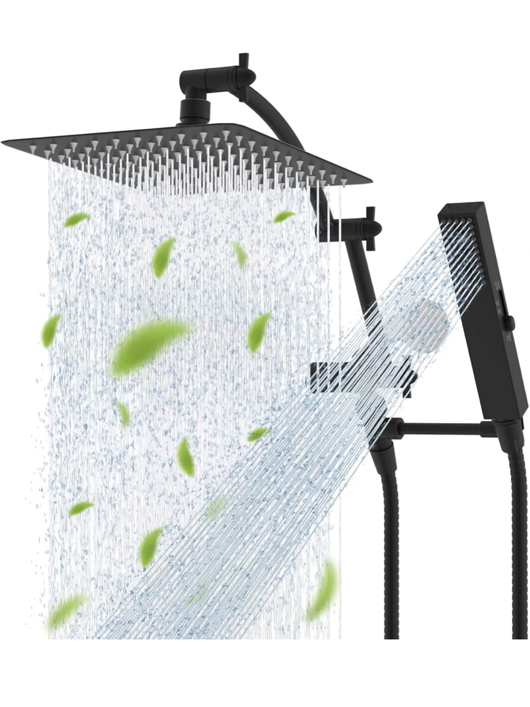 Hibbent Rainfall Shower Head Combo with Handheld Spray