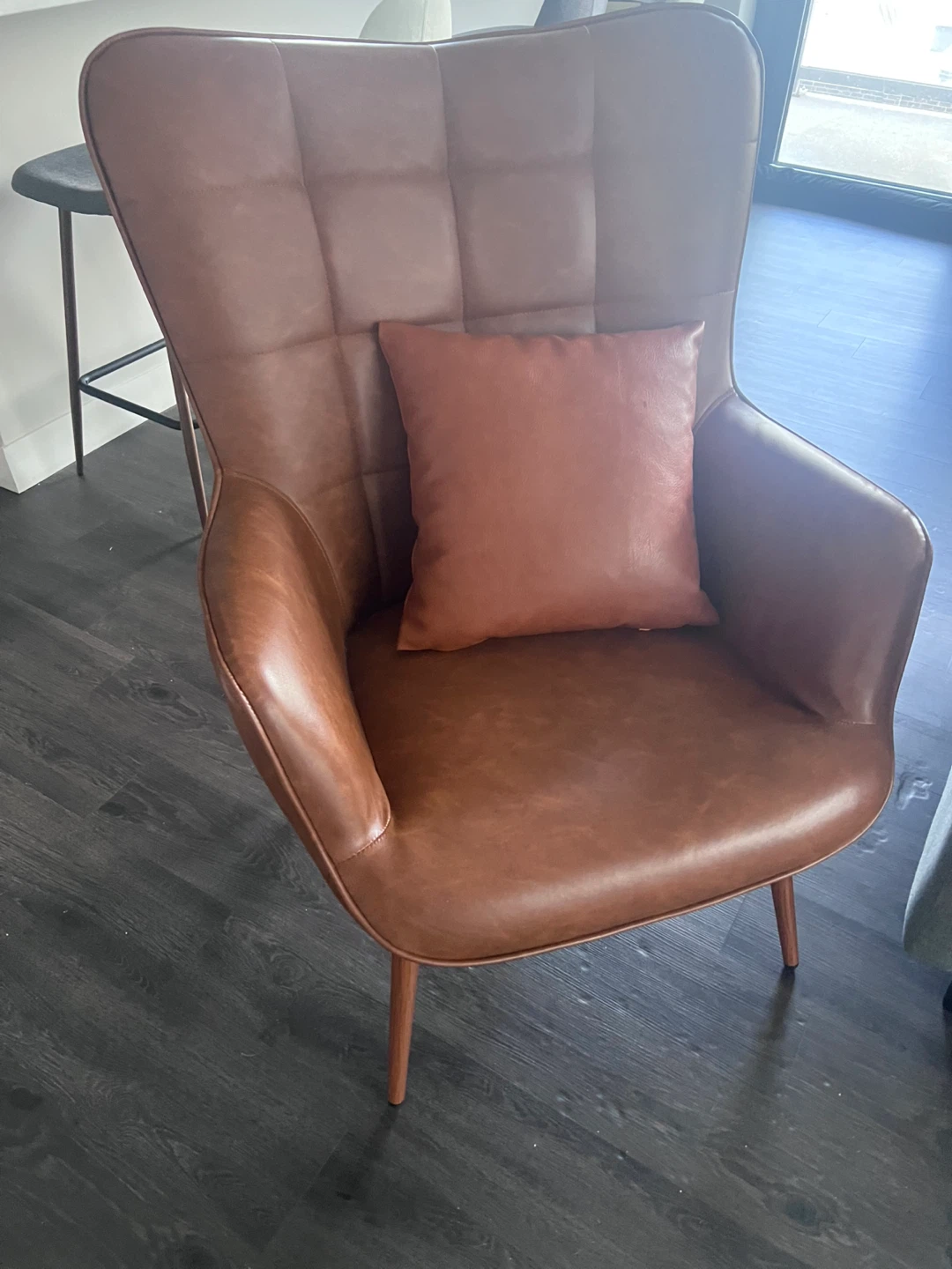 Brown Accent Chair with Cushion - photo 2