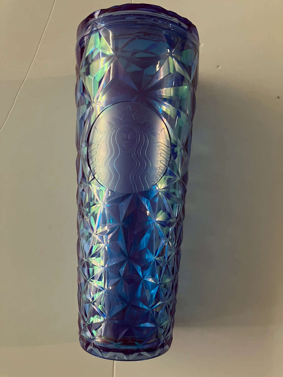 Starbucks Purple Iridescent Prism Geometric Cup (No straw)