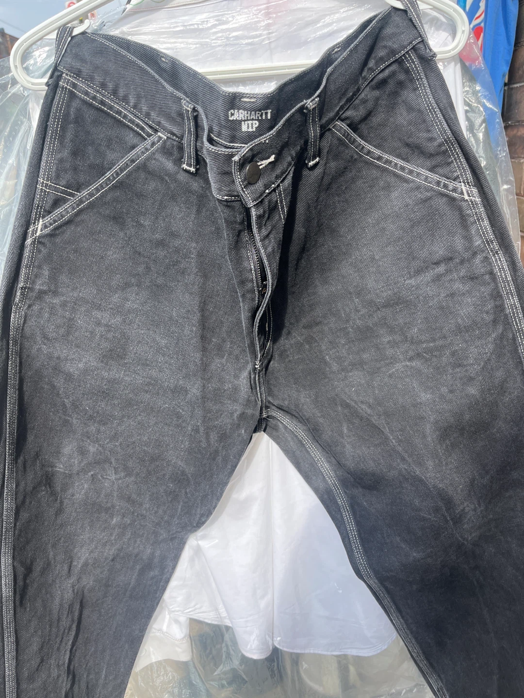 Carhartt WIP Black Denim Carpenter Pants