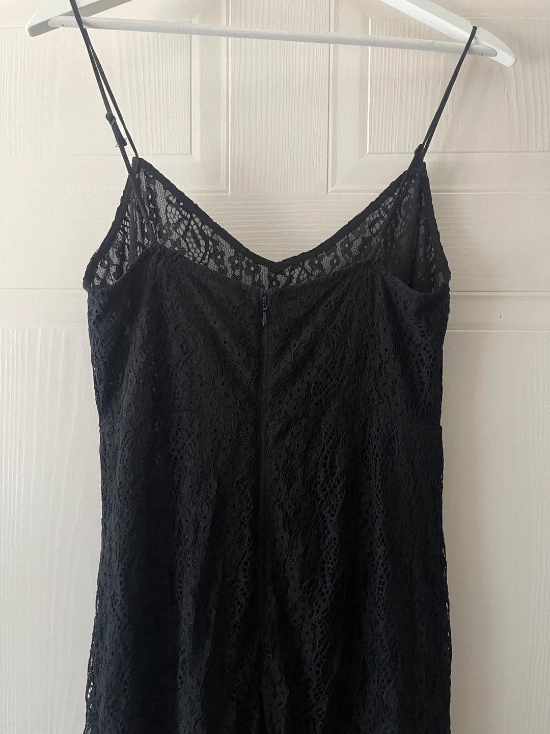 VILA Black Sheer Rosette Lace Midi Slip Dress size M - photo 4