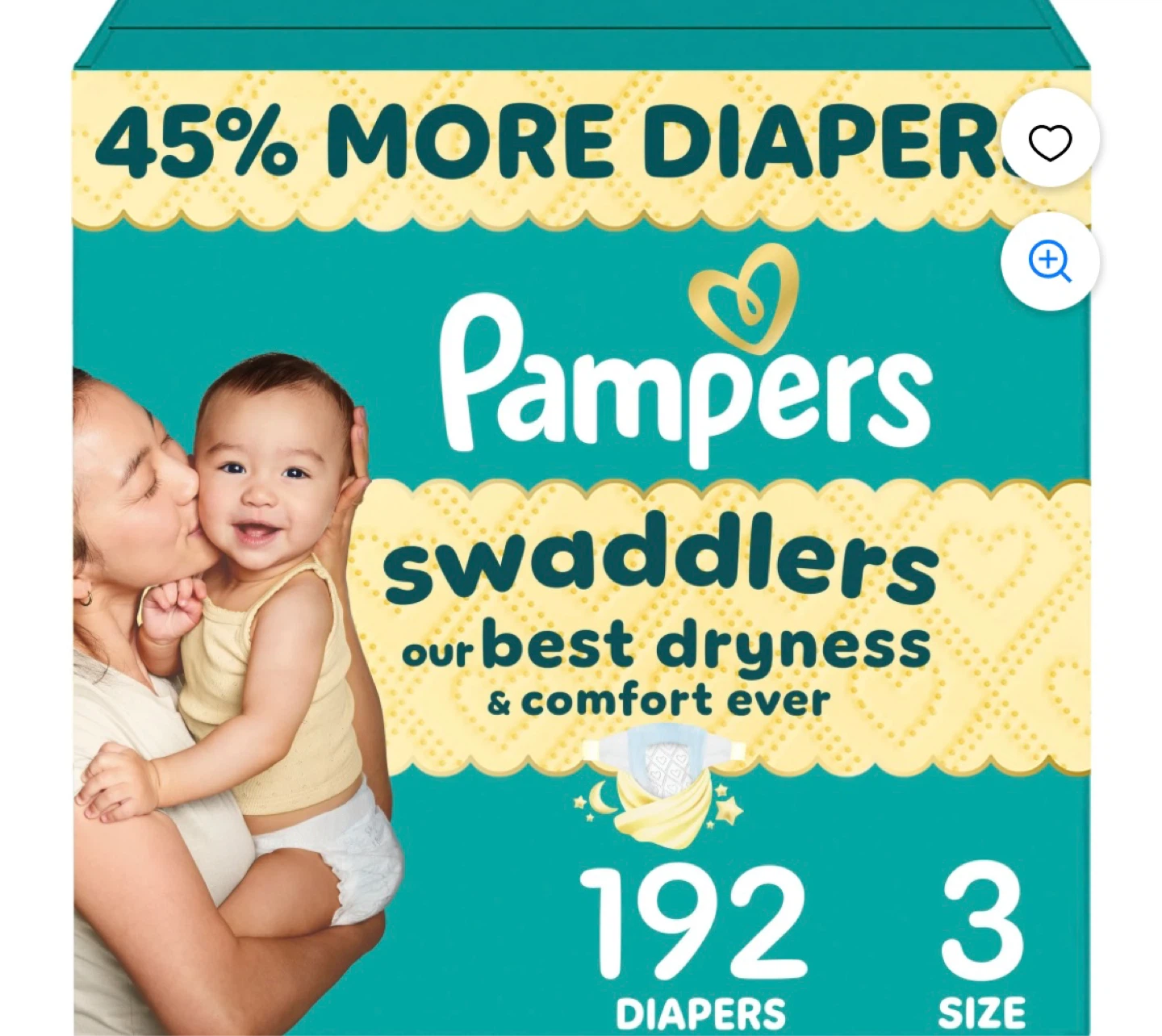 Pampers Swaddlers Diapers - Size 3 - 60 Count with 5$ coupon