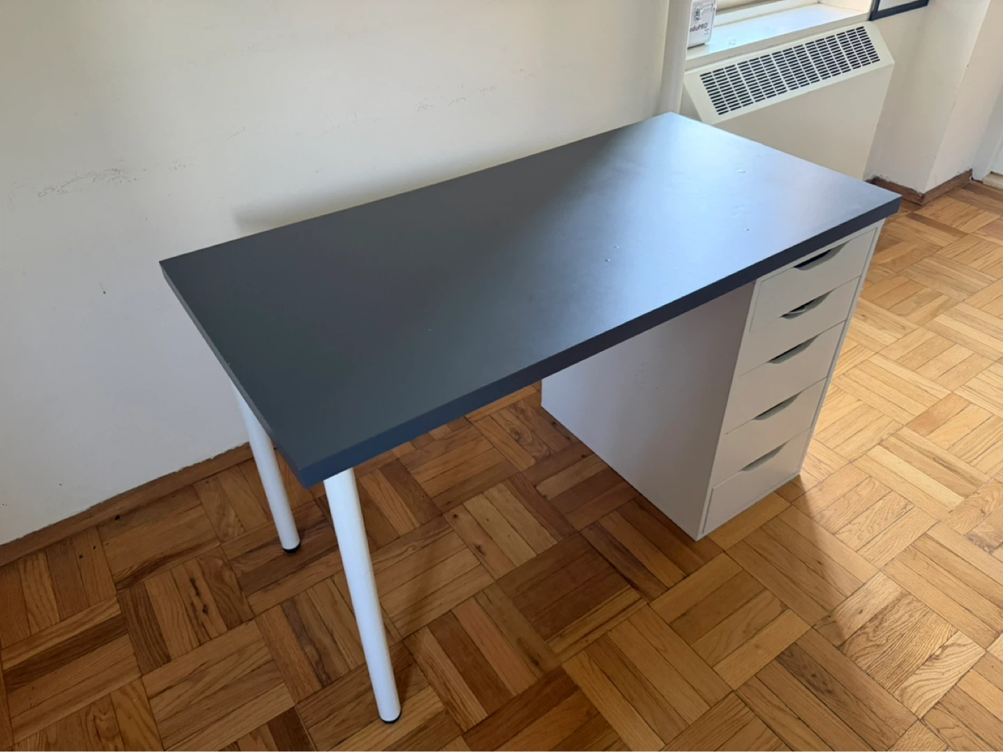 IKEA Alex Desk with 5 Drawer Unit - photo 2