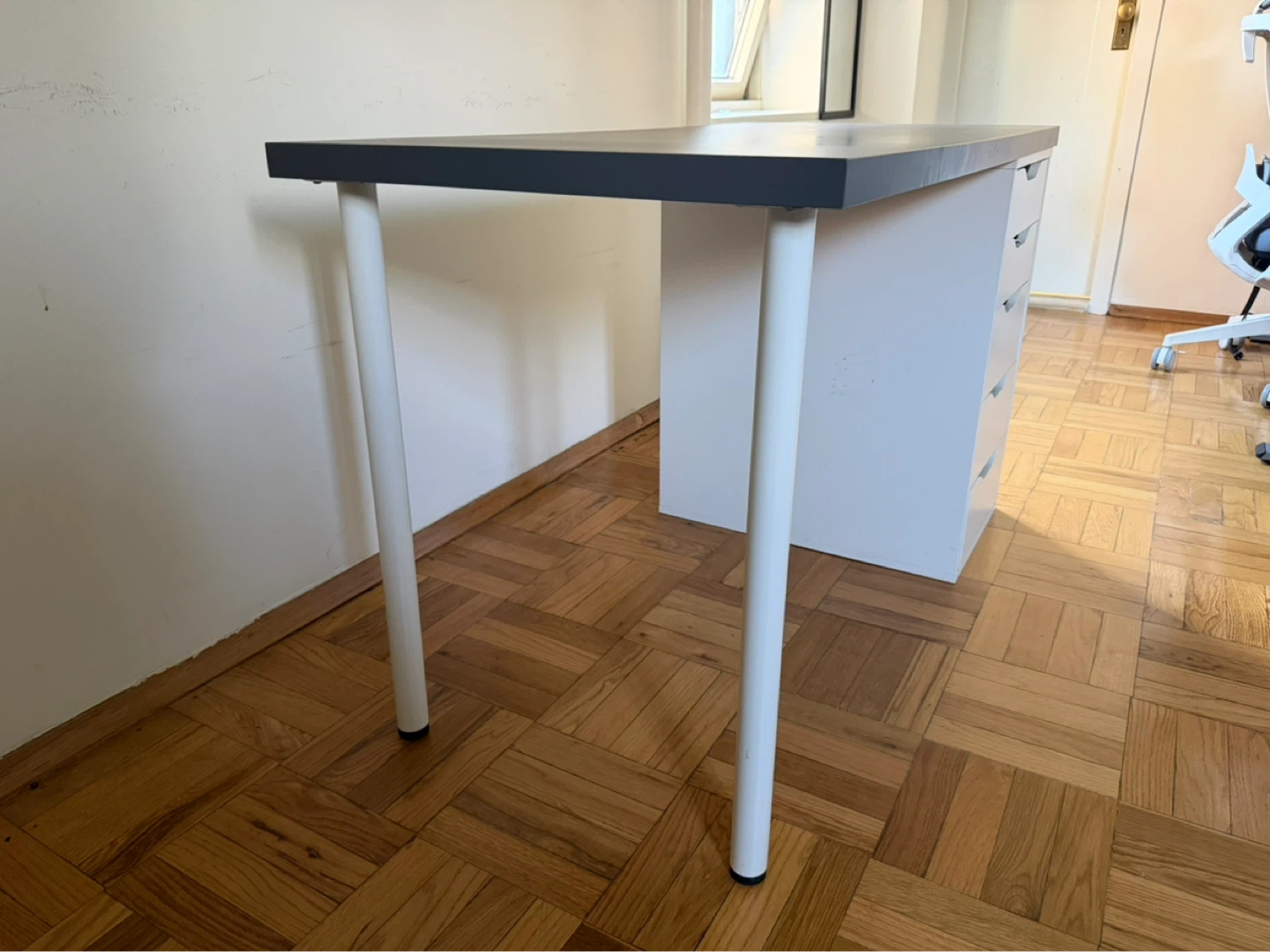 IKEA Alex Desk with 5 Drawer Unit - photo 4