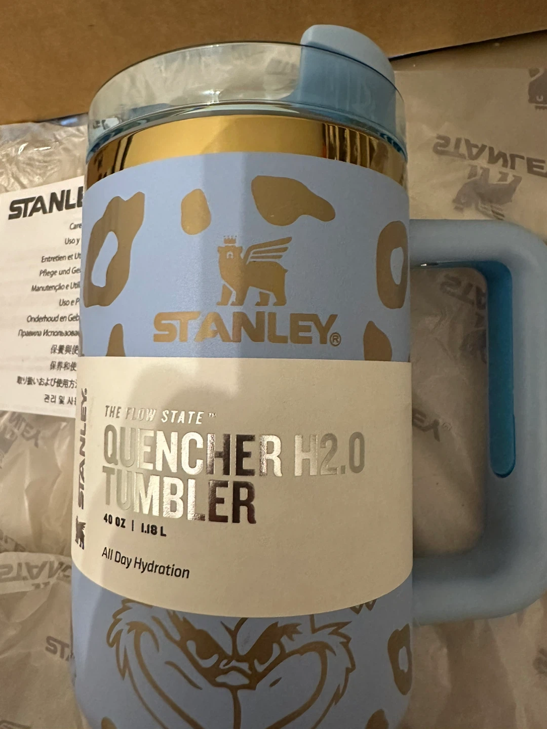 STANLEY QUENCHER H2.0 40oz - Blue & Gold Grinch - photo 3