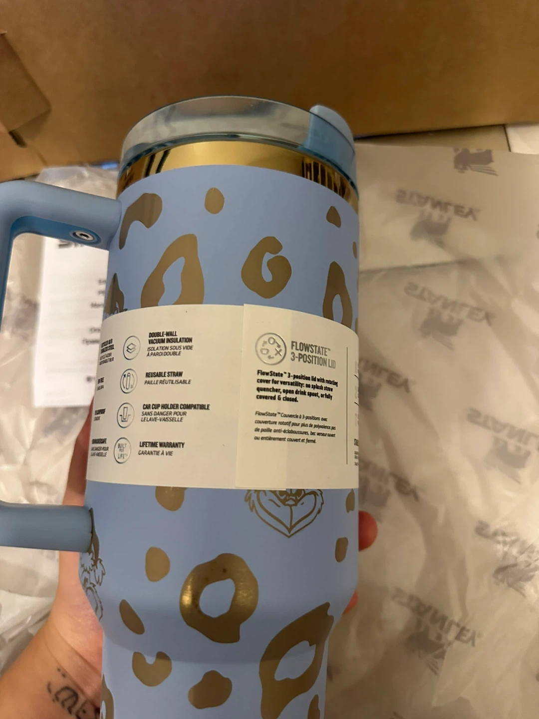 STANLEY QUENCHER H2.0 40oz - Blue & Gold Grinch - photo 4