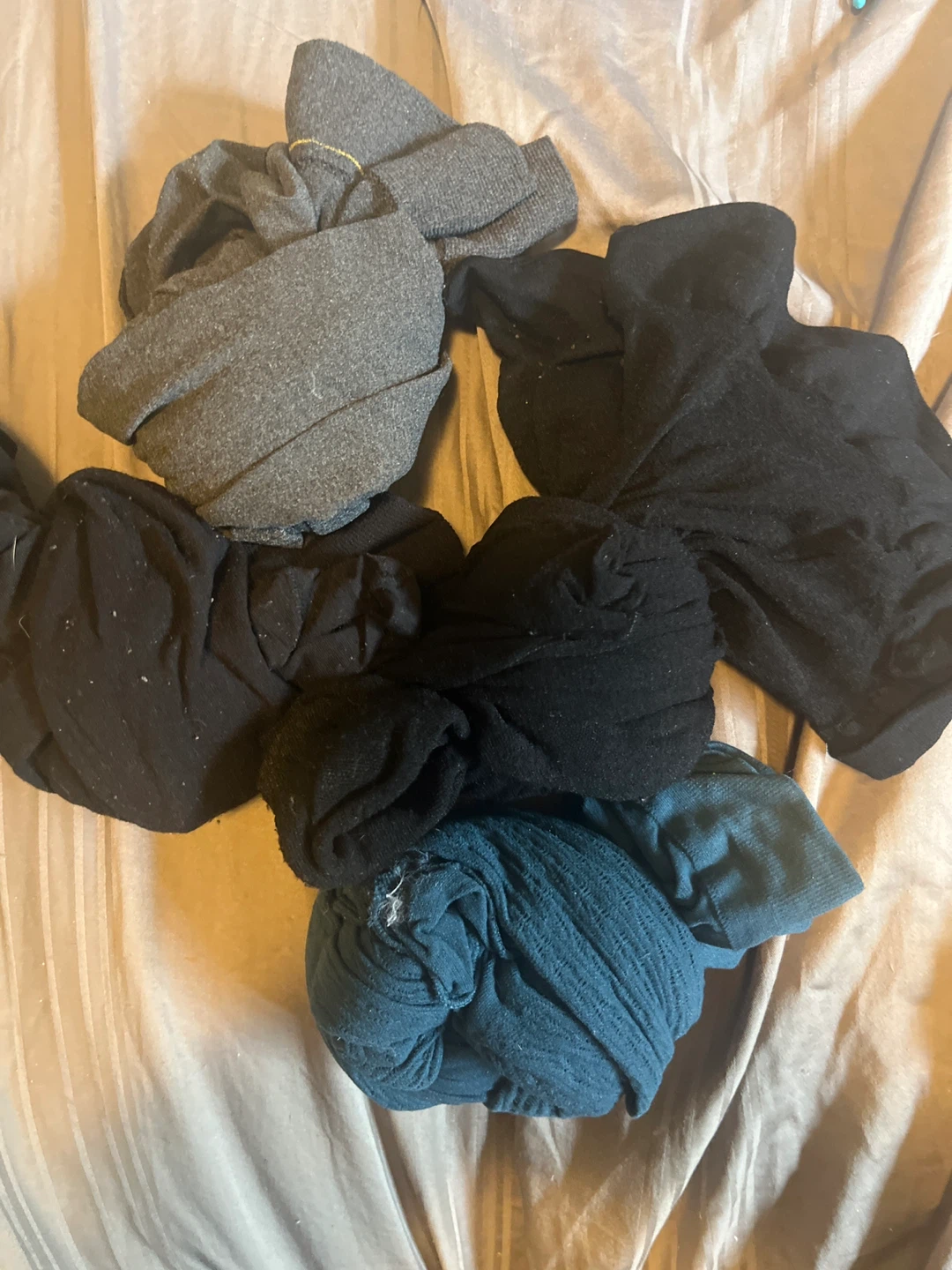 Assorted Tights Bundle - Black, Grey, Teal
