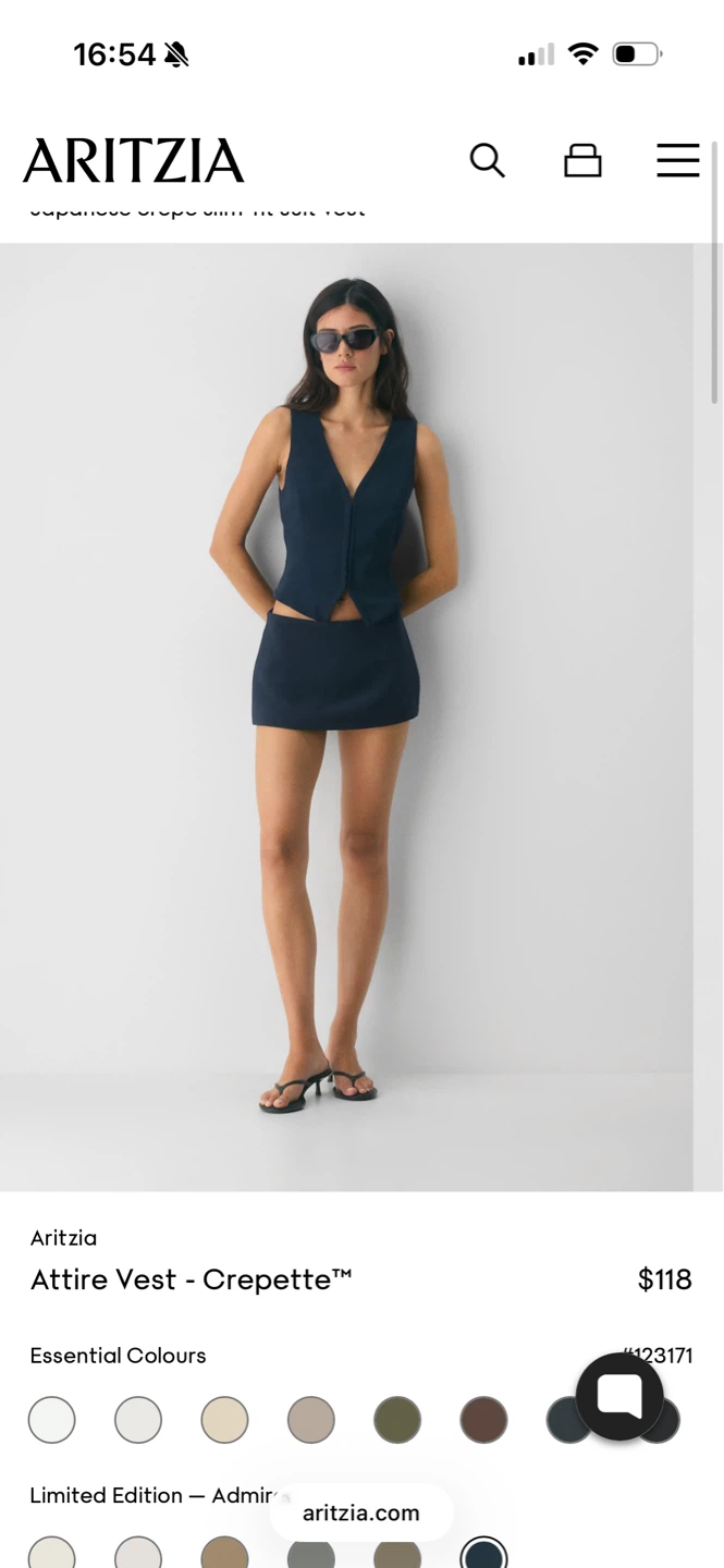 Aritzia Attire Vest - Crepette Size 6