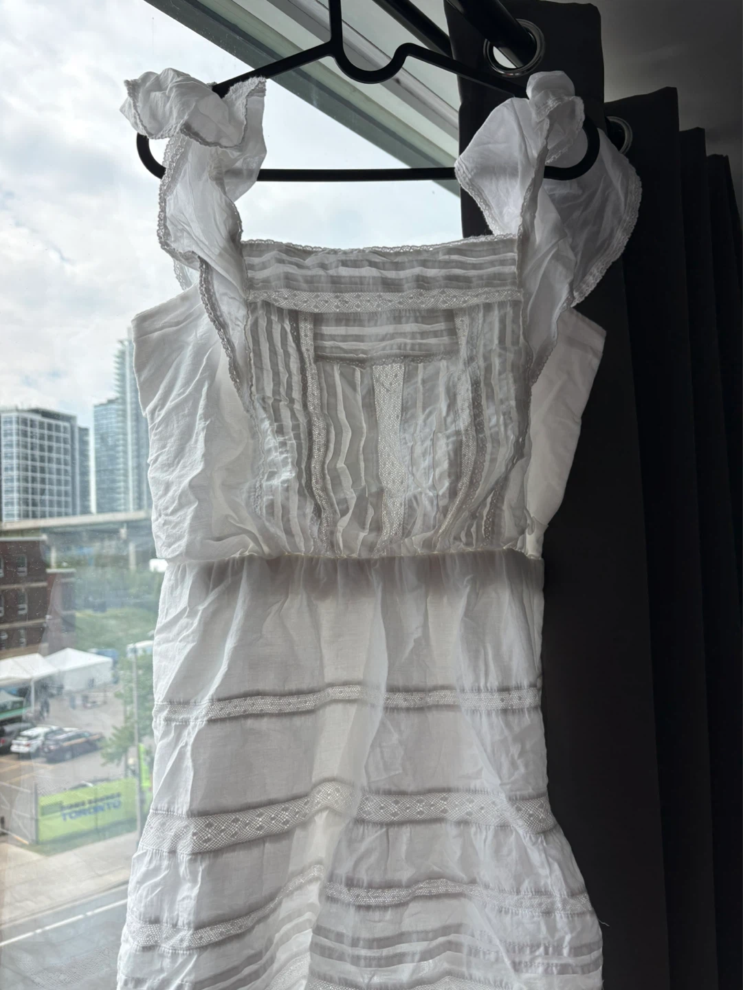Abercrombie White Ruffle Dress