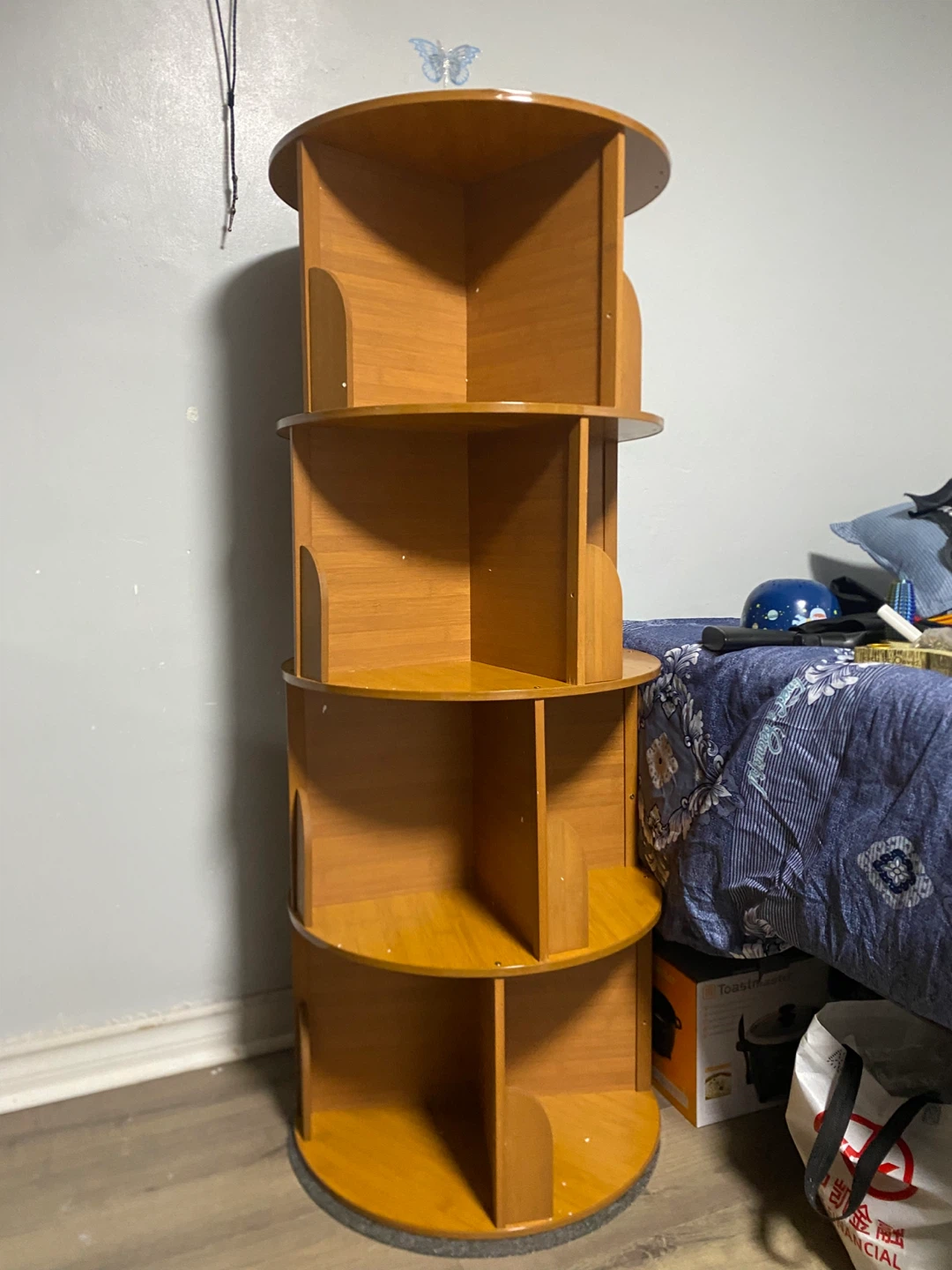 Wooden Revolving Bookcase Shelf - photo 3