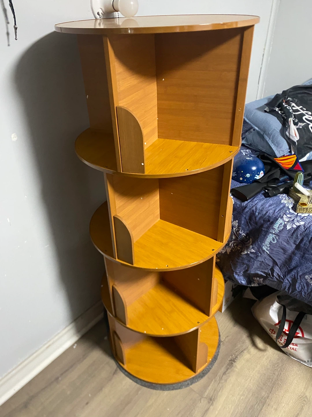 Wooden Revolving Bookcase Shelf - photo 2