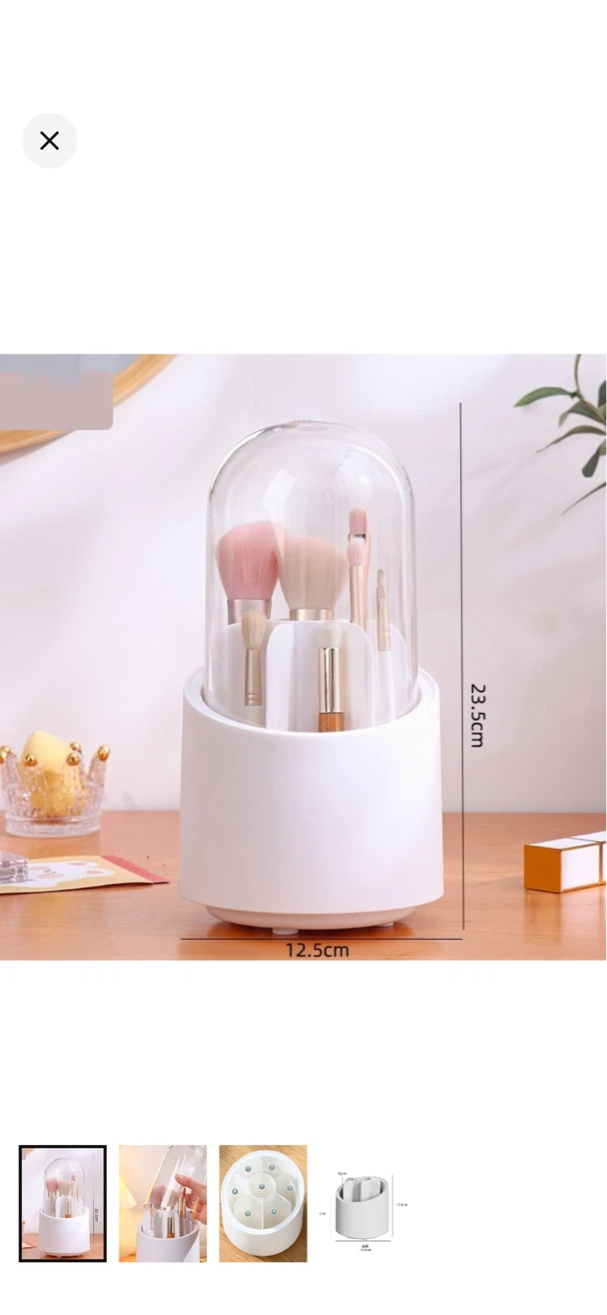 Rotating Makeup Organizer with Lid