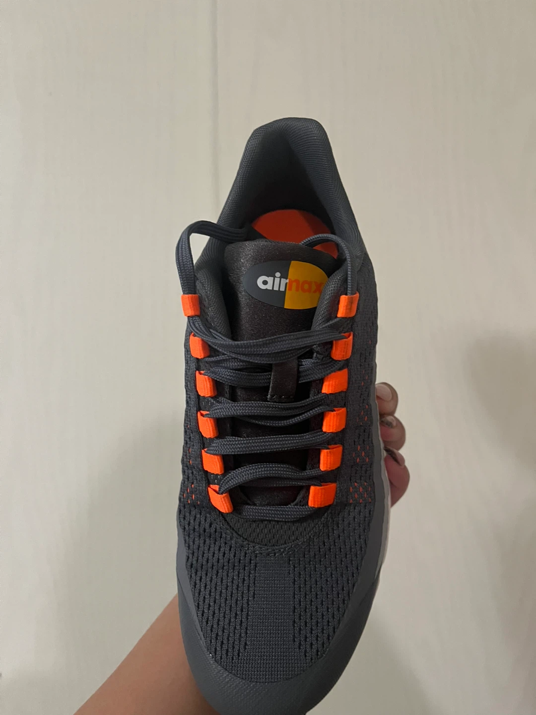 Nike Air Max 95 Grey Orange Athletic Shoes - photo 3