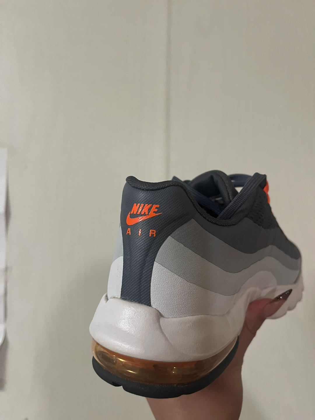 Nike Air Max 95 Grey Orange Athletic Shoes - photo 2
