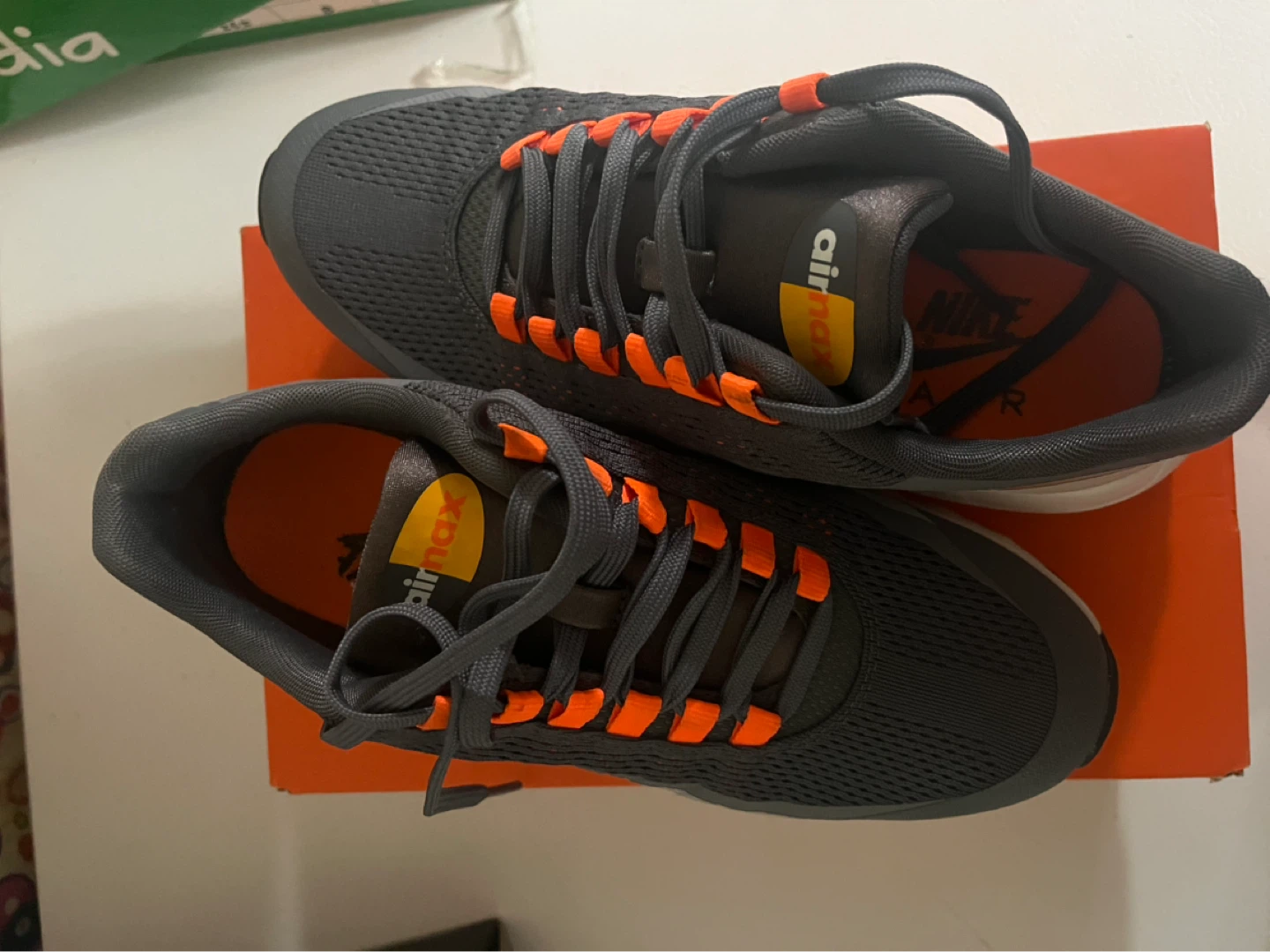 Nike Air Max 95 Grey Orange Athletic Shoes - photo 4