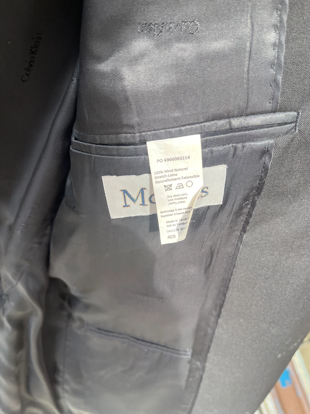 Calvin Klein Black Wool Suit Jacket - photo 2