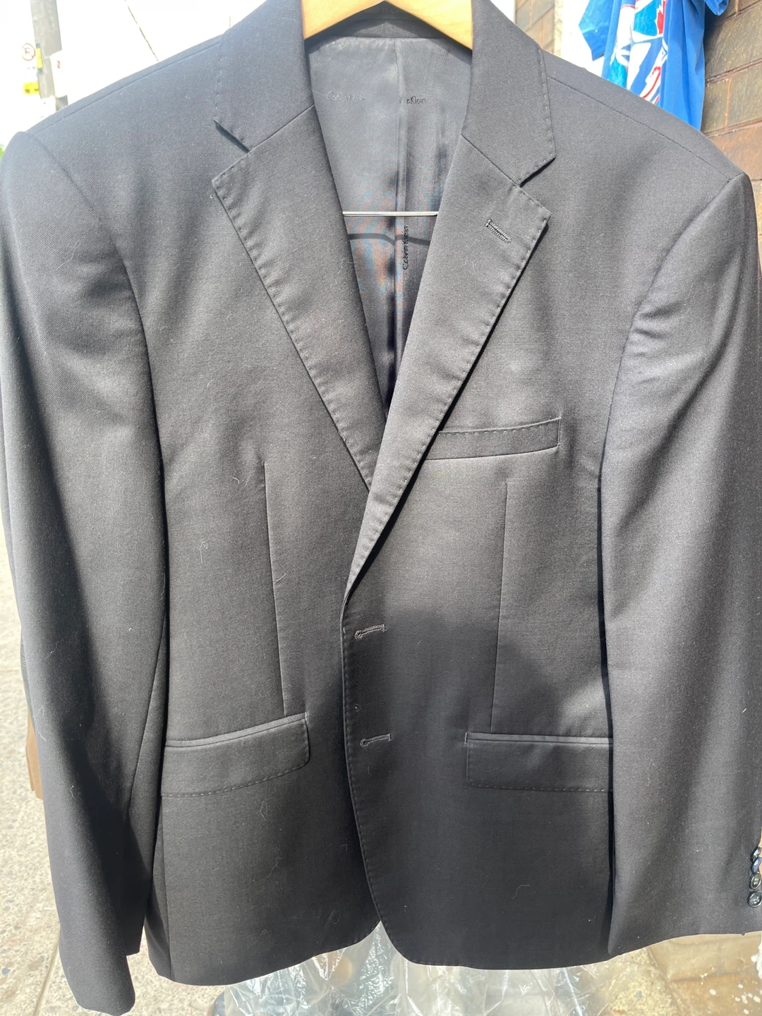 Calvin Klein Black Wool Suit Jacket