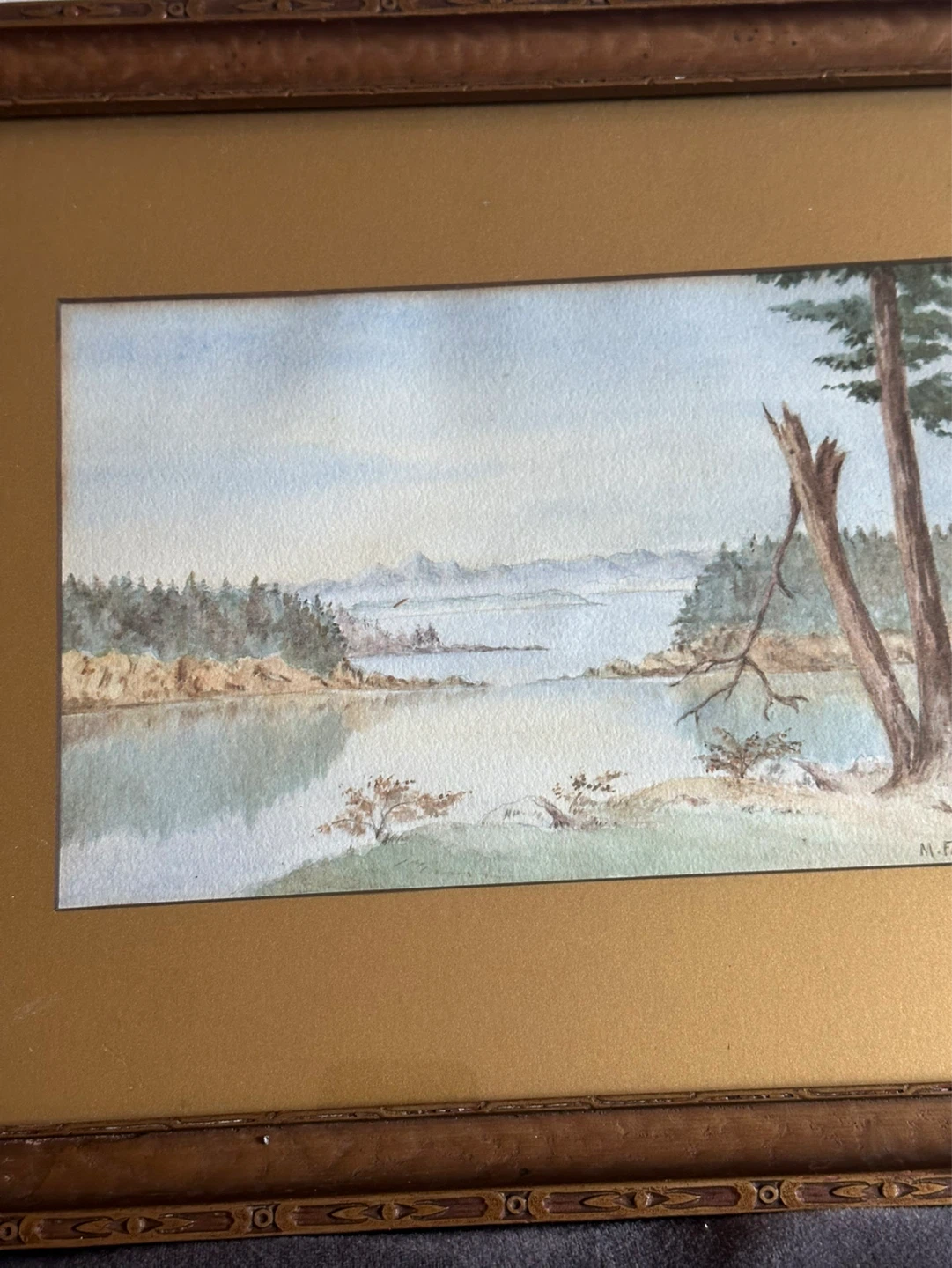 Antique Landscape Watercolour Painting Signed M.Foster - photo 3