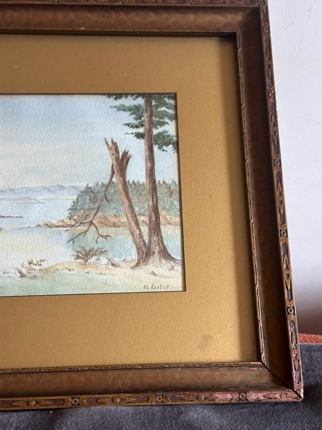Antique Landscape Watercolour Painting Signed M.Foster - photo 4