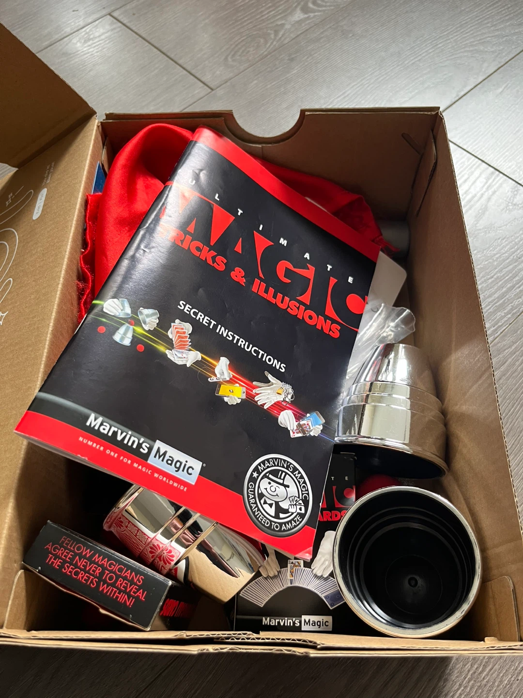 Box of kids magic tricks